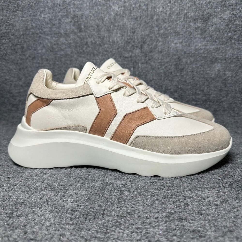 Culture of Brave Free Soul Mens Low Cut White Leather Sneaker Shoes 40 / US 7